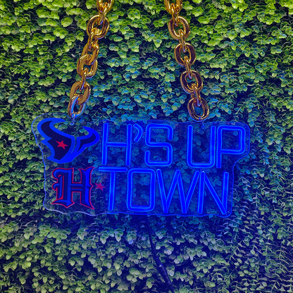 Houston Texans fans Exclusive Led big logo symbol including necklace Chains for fans