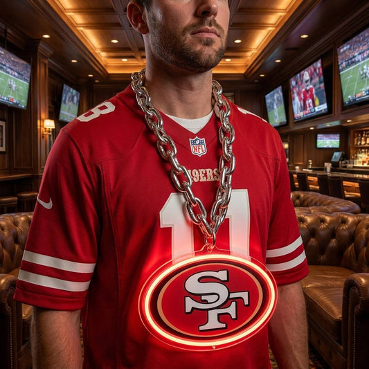 American football Big logo sign Most popular neon sign light Chains for fans