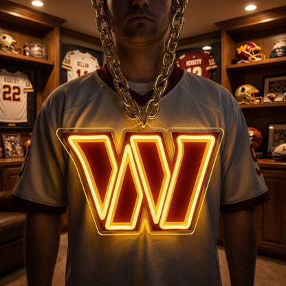 American football Big logo sign Most popular neon sign light Chains for fans