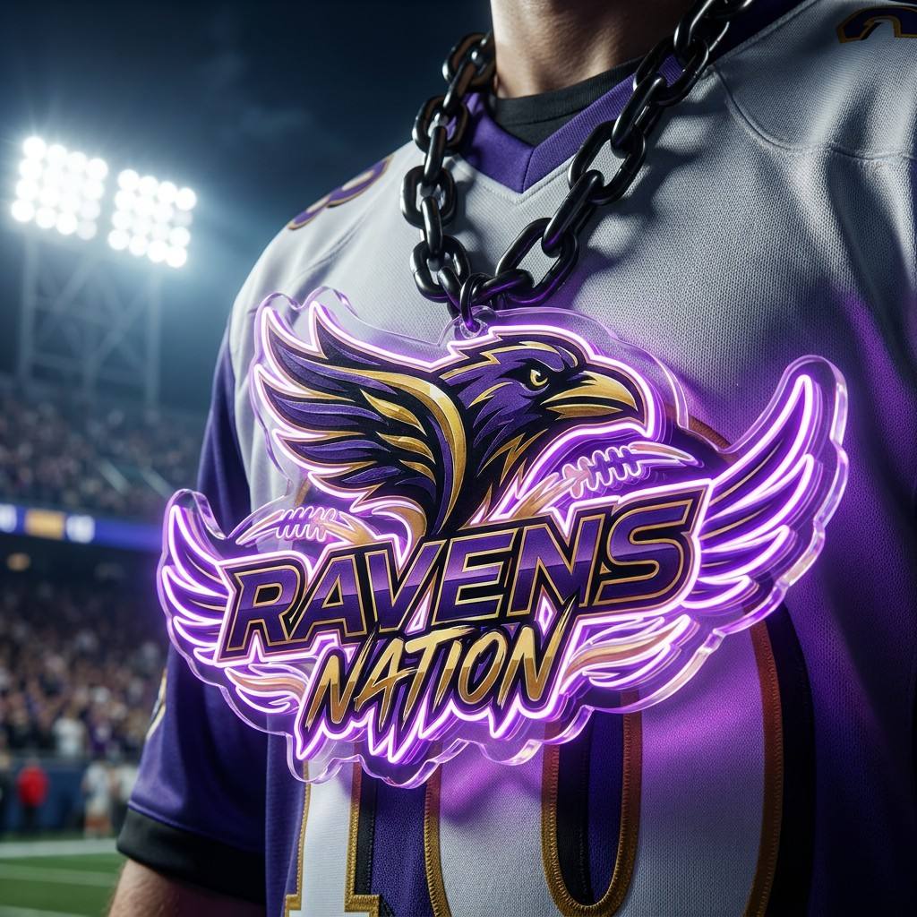 Very popular NFL big chain logo sign neon Chains for fans