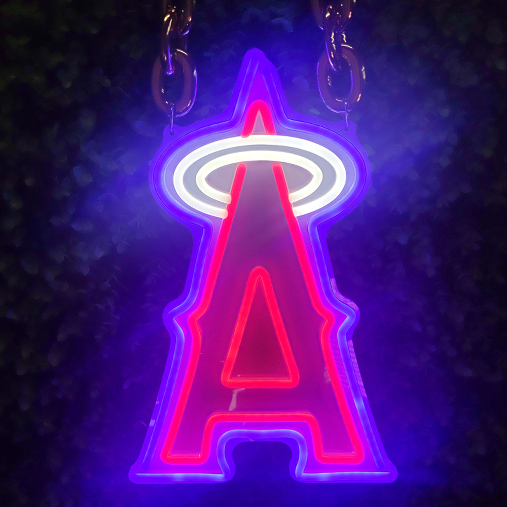 Los Angeles Angels team logo neon sign