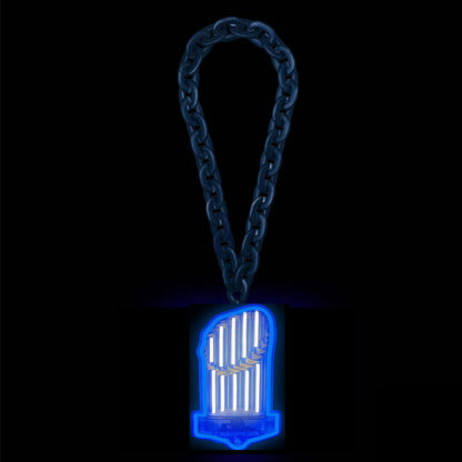 Led big team Los Angeles Dodgers 2025 Back To Back World Series Champions Neon Light Up Big Logo Chain Chains for fans