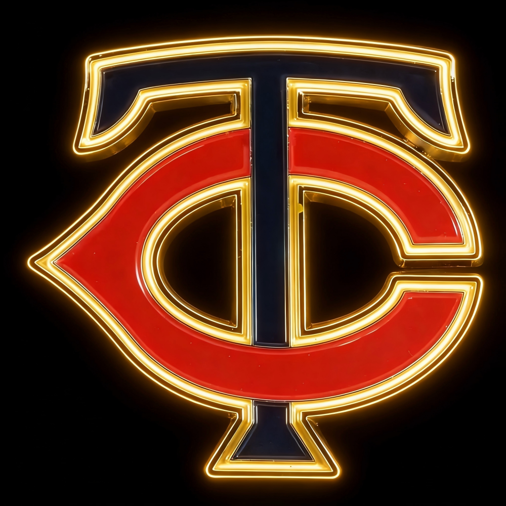 MLB Sporting neon sign MLB Minnesota Twins lighting up sign Chains for fans