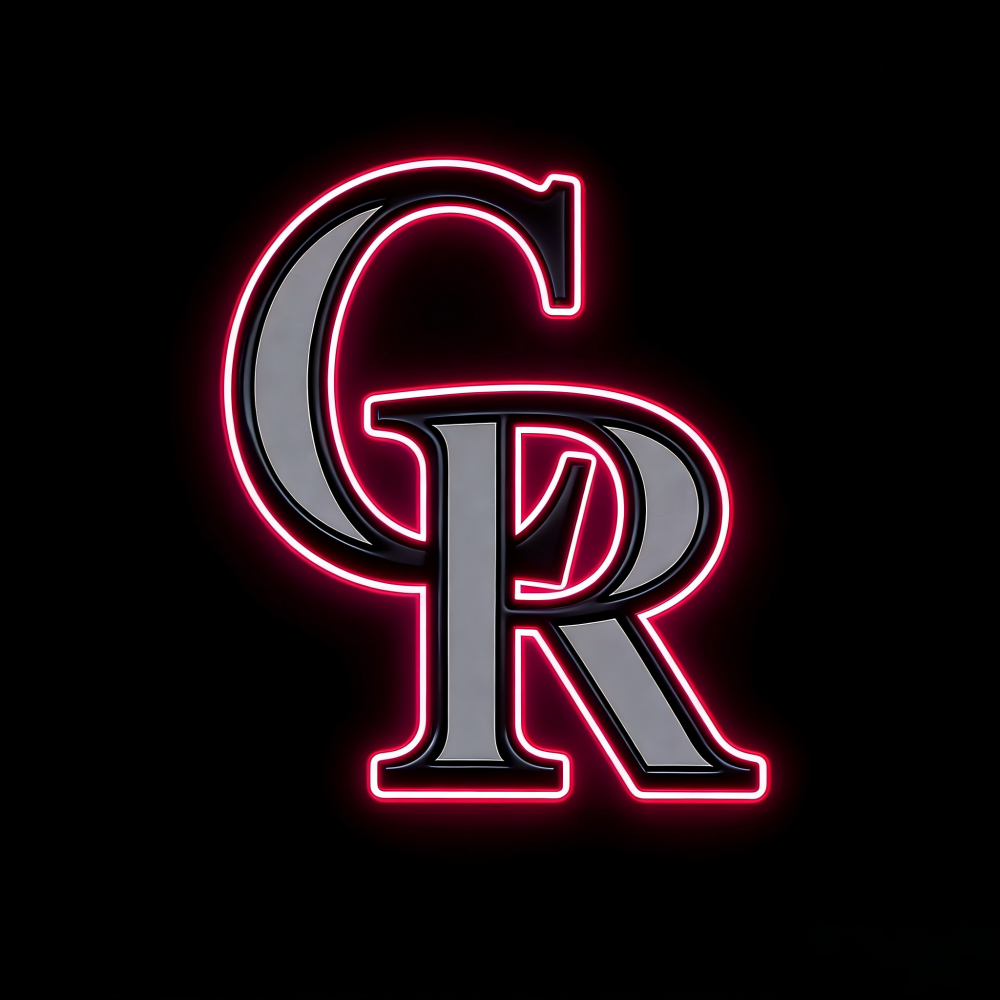 MLB Sporting neon sign MLB Colorado Rockies lighting up sign Chains for fans