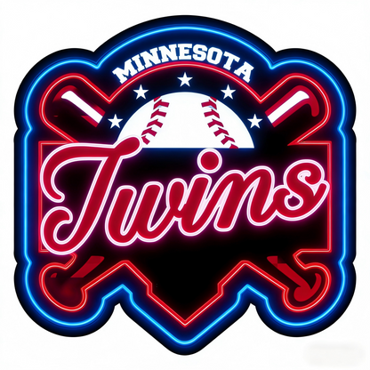 MLB Sporting neon sign MLB Minnesota Twins lighting up sign Chains for fans