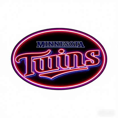 MLB Sporting neon sign MLB Minnesota Twins lighting up sign Chains for fans