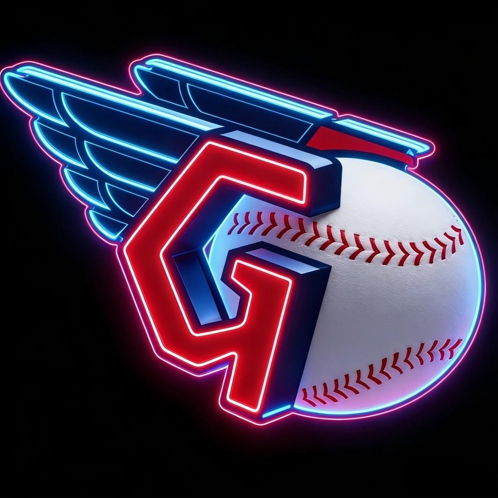 MLB Sporting neon sign Cleveland Guardians lighting up sign Chains for fans