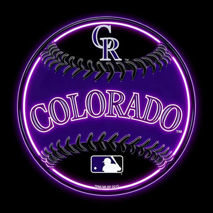 MLB Sporting neon sign MLB Colorado Rockies lighting up sign Chains for fans
