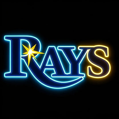 MLB Sporting neon sign MLB Tampa Bay Rays lighting up sign Chains for fans