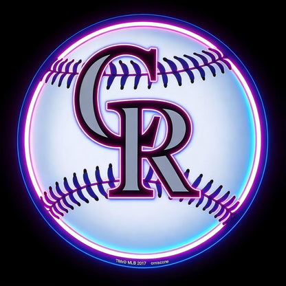 MLB Sporting neon sign MLB Colorado Rockies lighting up sign Chains for fans