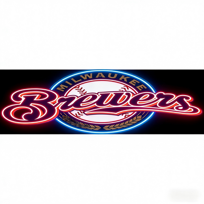 MLB Sporting neon sign MLB Milwaukee Brewers lighting up sign Chains for fans
