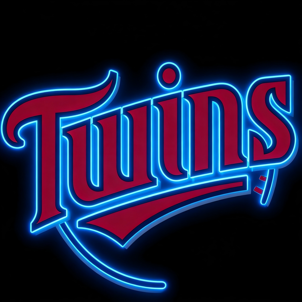 MLB Sporting neon sign MLB Minnesota Twins lighting up sign Chains for fans