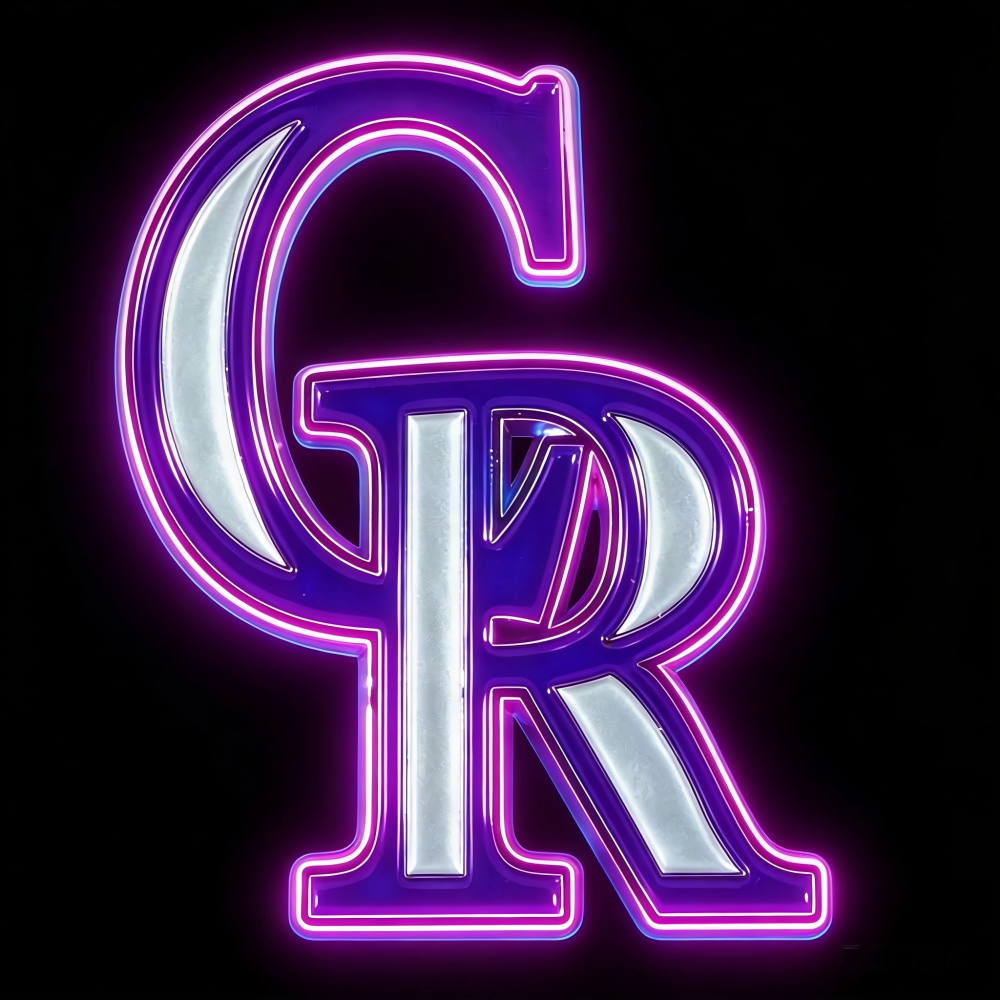 MLB Sporting neon sign MLB Colorado Rockies lighting up sign Chains for fans
