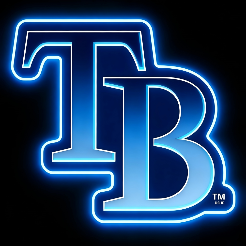 MLB Sporting neon sign MLB Tampa Bay Rays lighting up sign Chains for fans