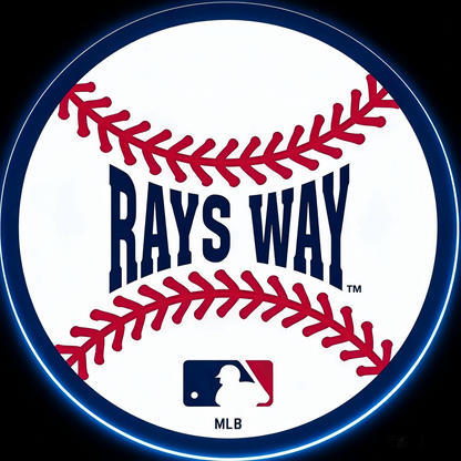 MLB Sporting neon sign MLB Tampa Bay Rays lighting up sign Chains for fans