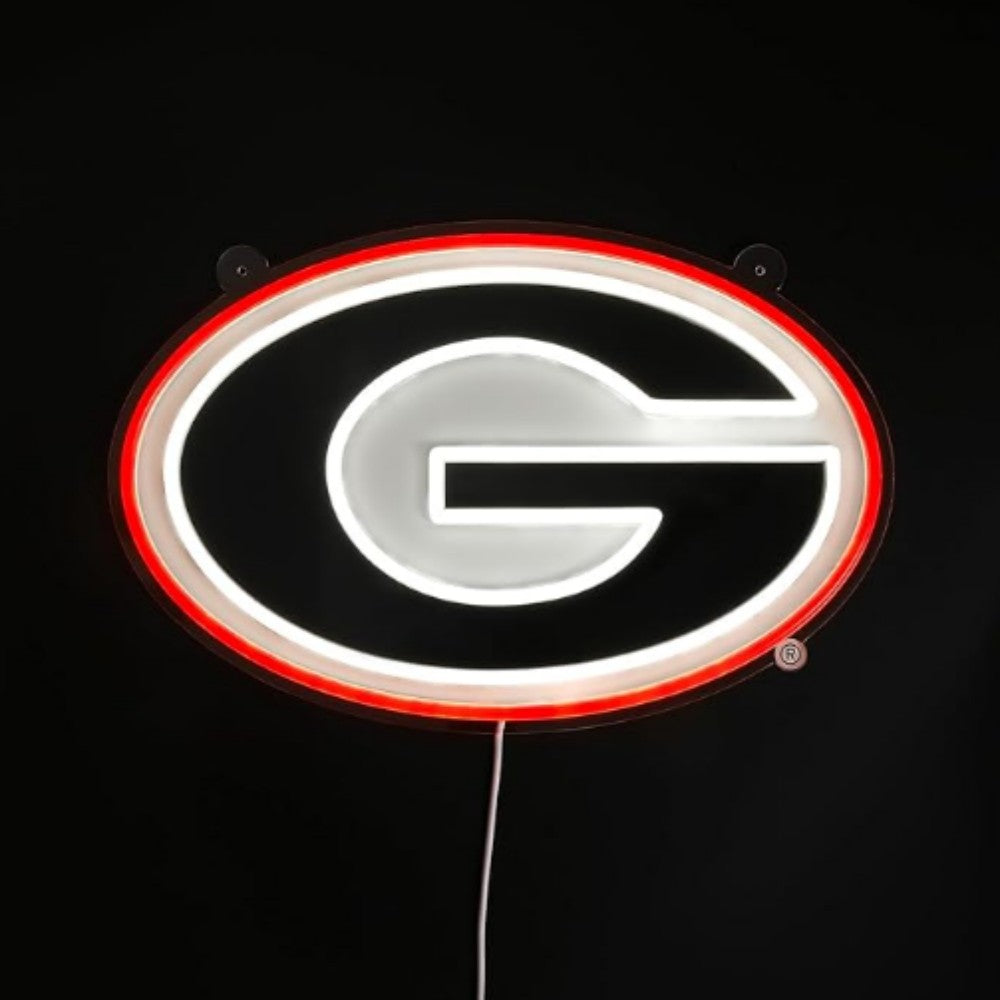 NCAA University football team logo Led lighting up neon sign Chains for fans