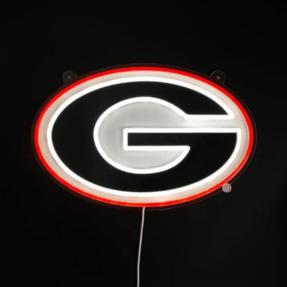 NCAA University football team logo Led lighting up neon sign Chains for fans