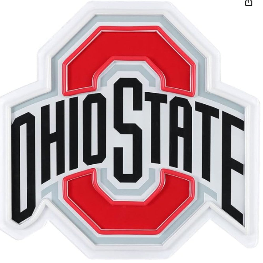 NCAA University football team logo Led lighting up neon sign Chains for fans