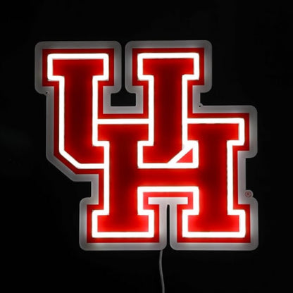 NCAA University football team logo Led lighting up neon sign Chains for fans