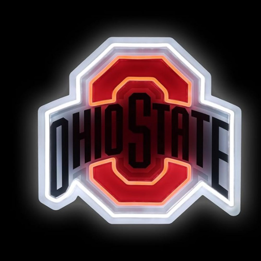 NCAA University football team logo Led lighting up neon sign Chains for fans