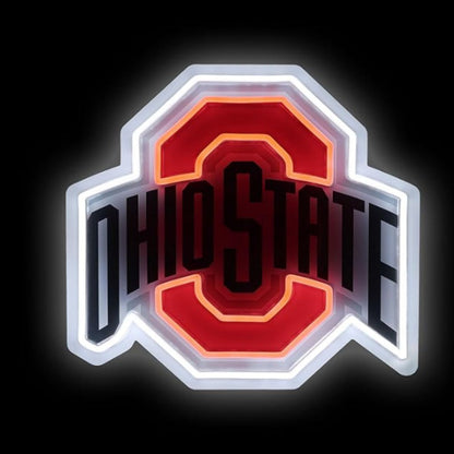 NCAA University football team logo Led lighting up neon sign Chains for fans