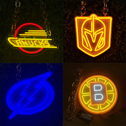 NHL team logo neon sign