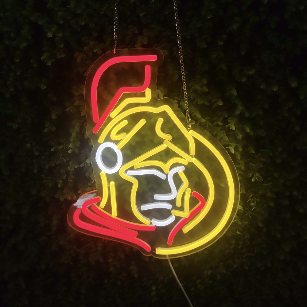 Ottawa Senators logo neon with chain