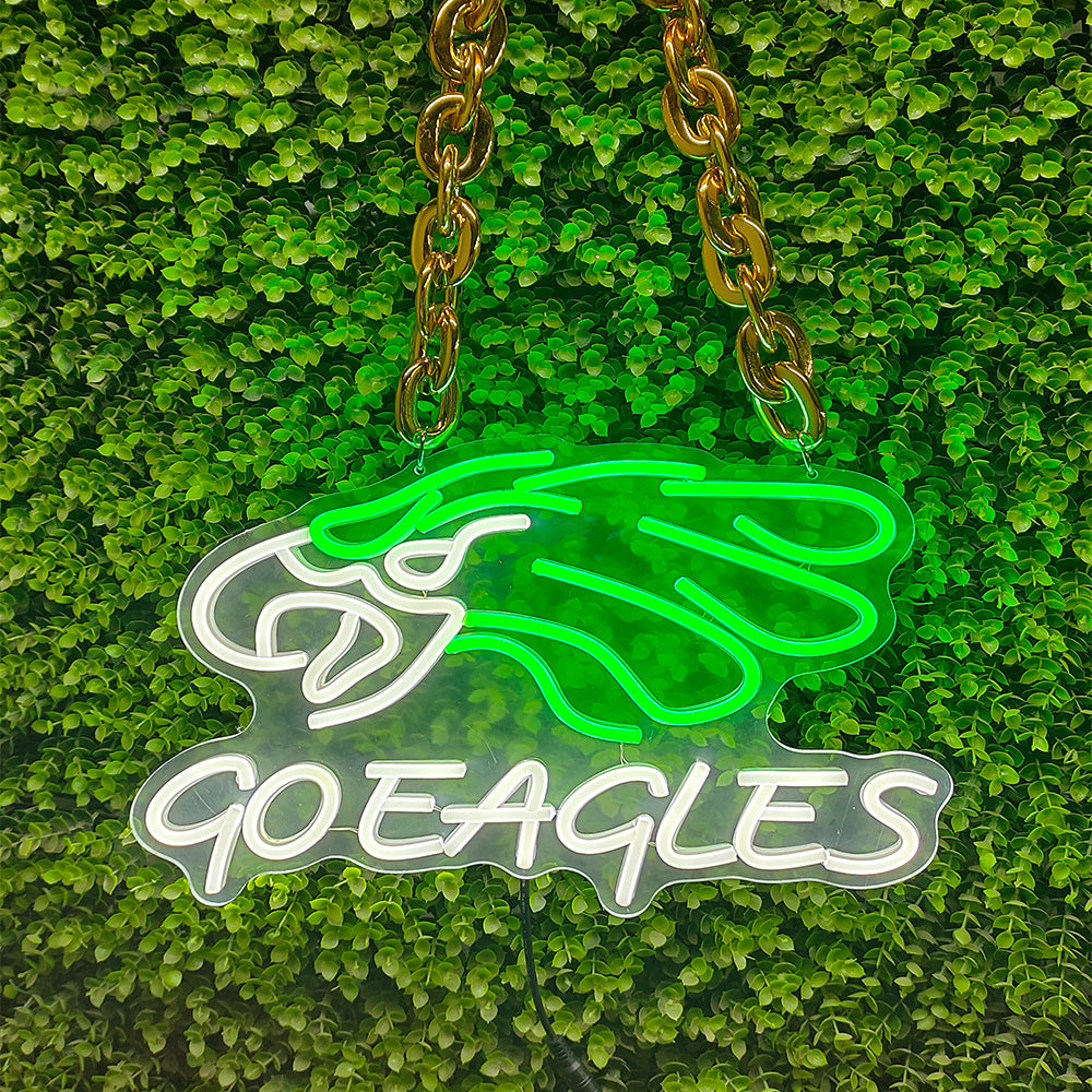Illuminate Your Passion American football Philadelphia eagles Neon lighting up big logo chain for your team Chains for fans