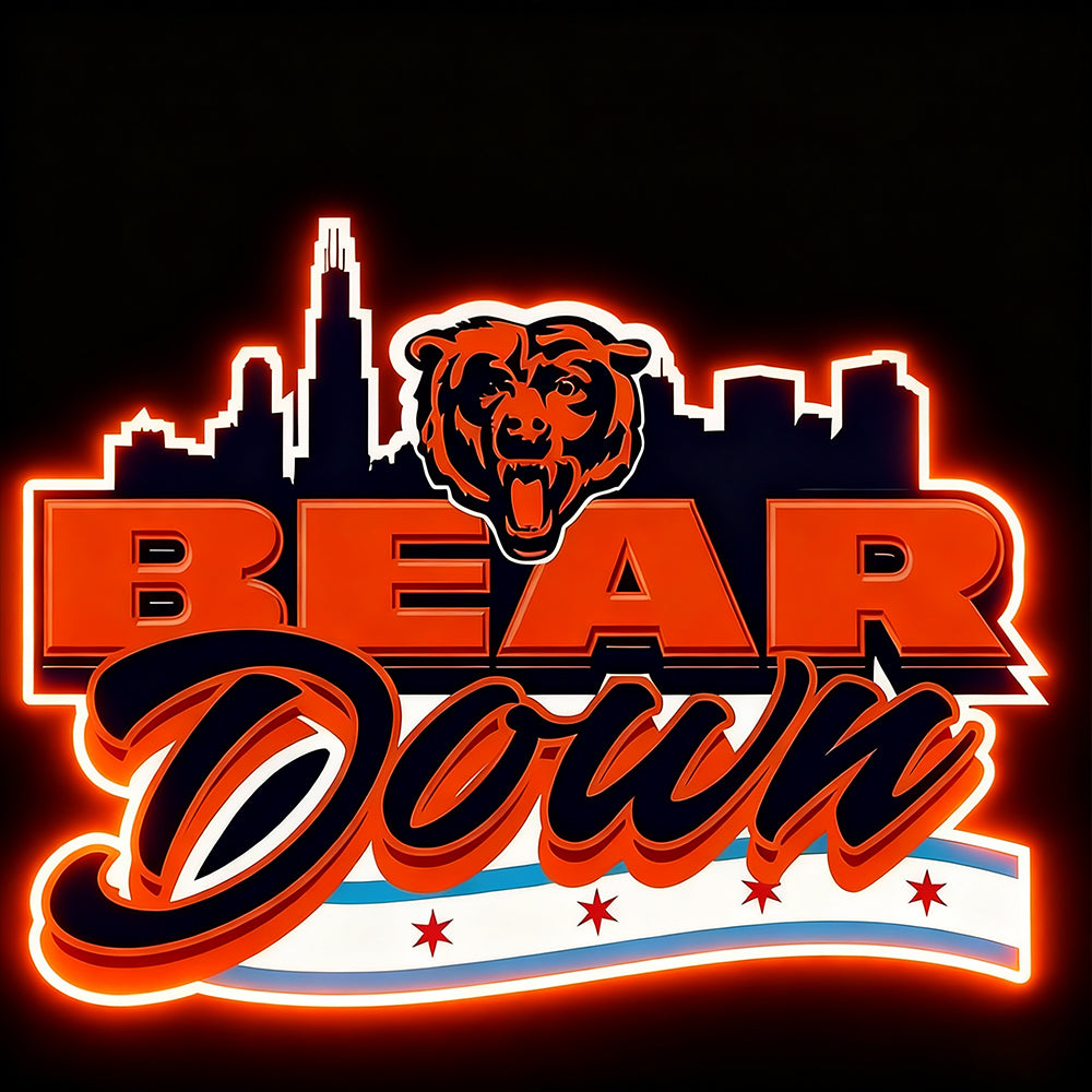 Make it into chains Chicago bear New types led lighting up sign Chains for fans