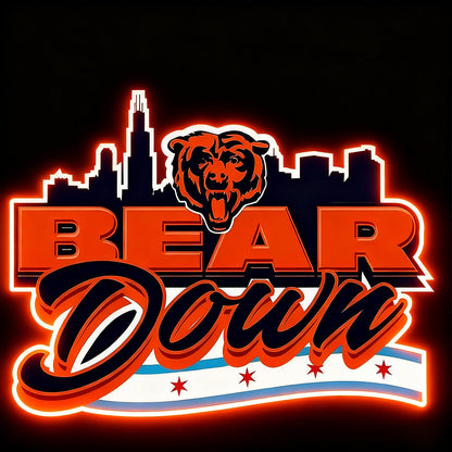 Make it into chains Chicago bear New types led lighting up sign Chains for fans
