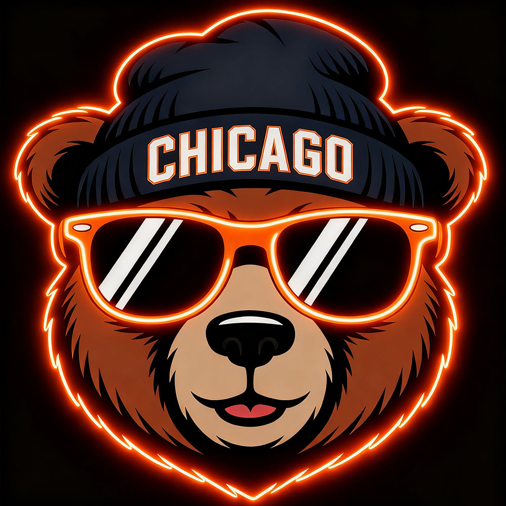 Make it into chains Chicago bear New types led lighting up sign Chains for fans