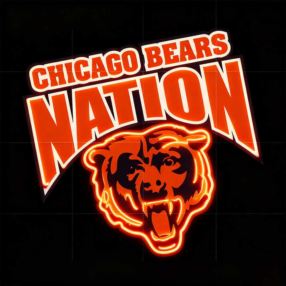 Make it into chains Chicago bear New types led lighting up sign Chains for fans