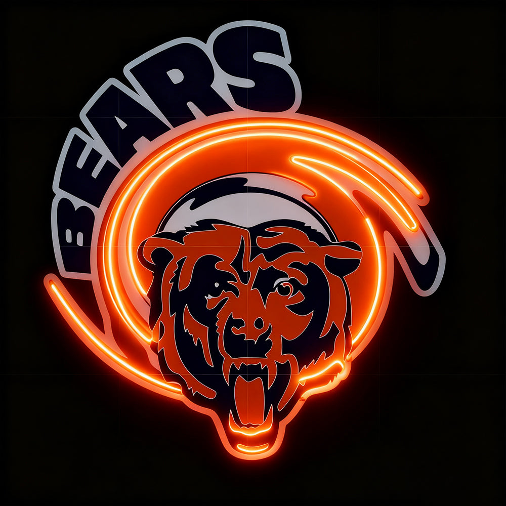 Make it into chains Chicago bear New types led lighting up sign Chains for fans