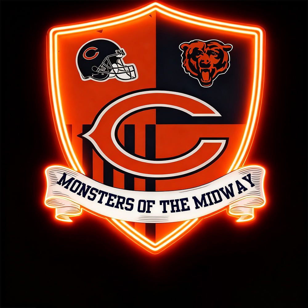 Make it into chains Chicago bear New types led lighting up sign Chains for fans