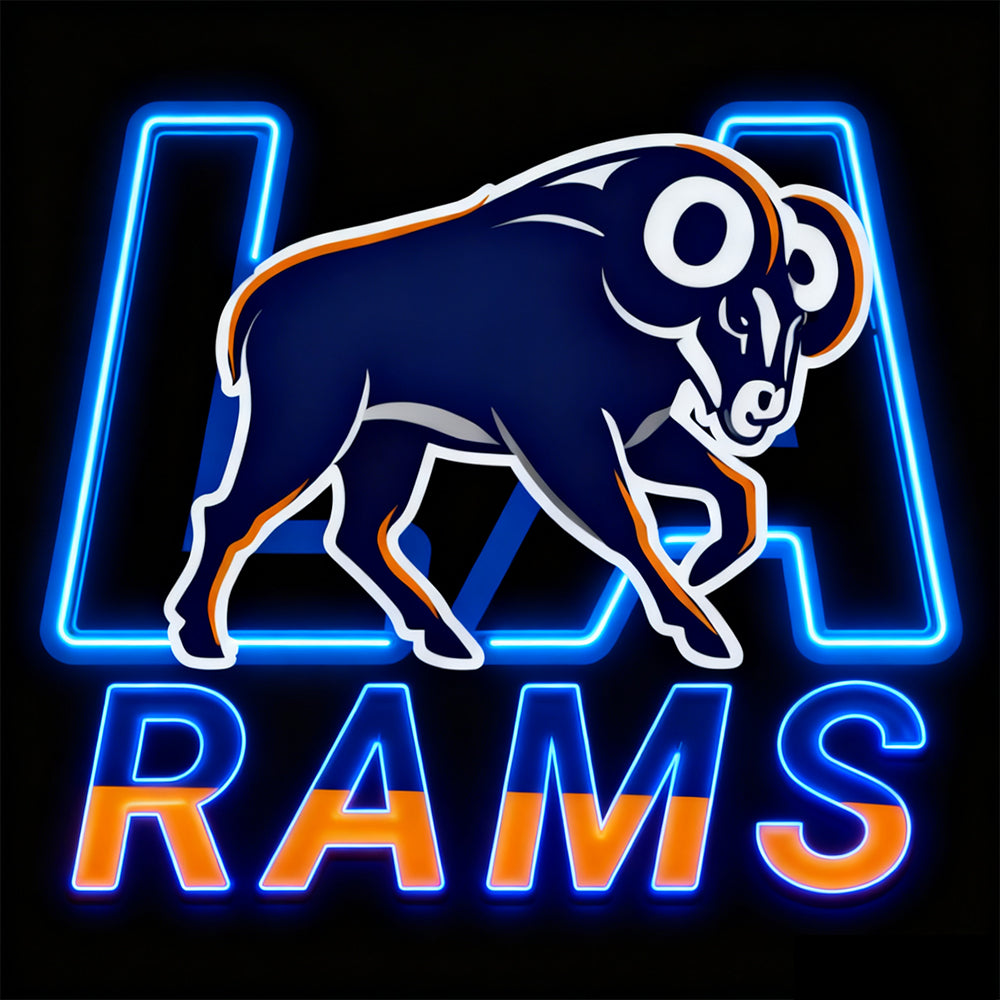 Make it into Necklace Los Angeles Rams neon big chains Chains for fans
