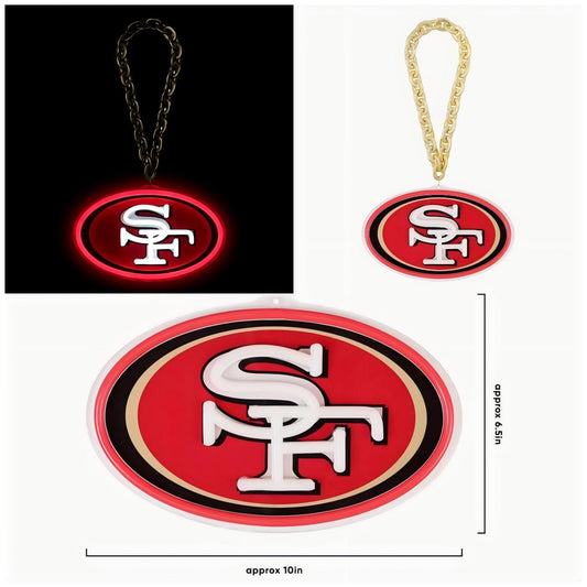 American football Big logo sign Most popular neon sign light Chains for fans