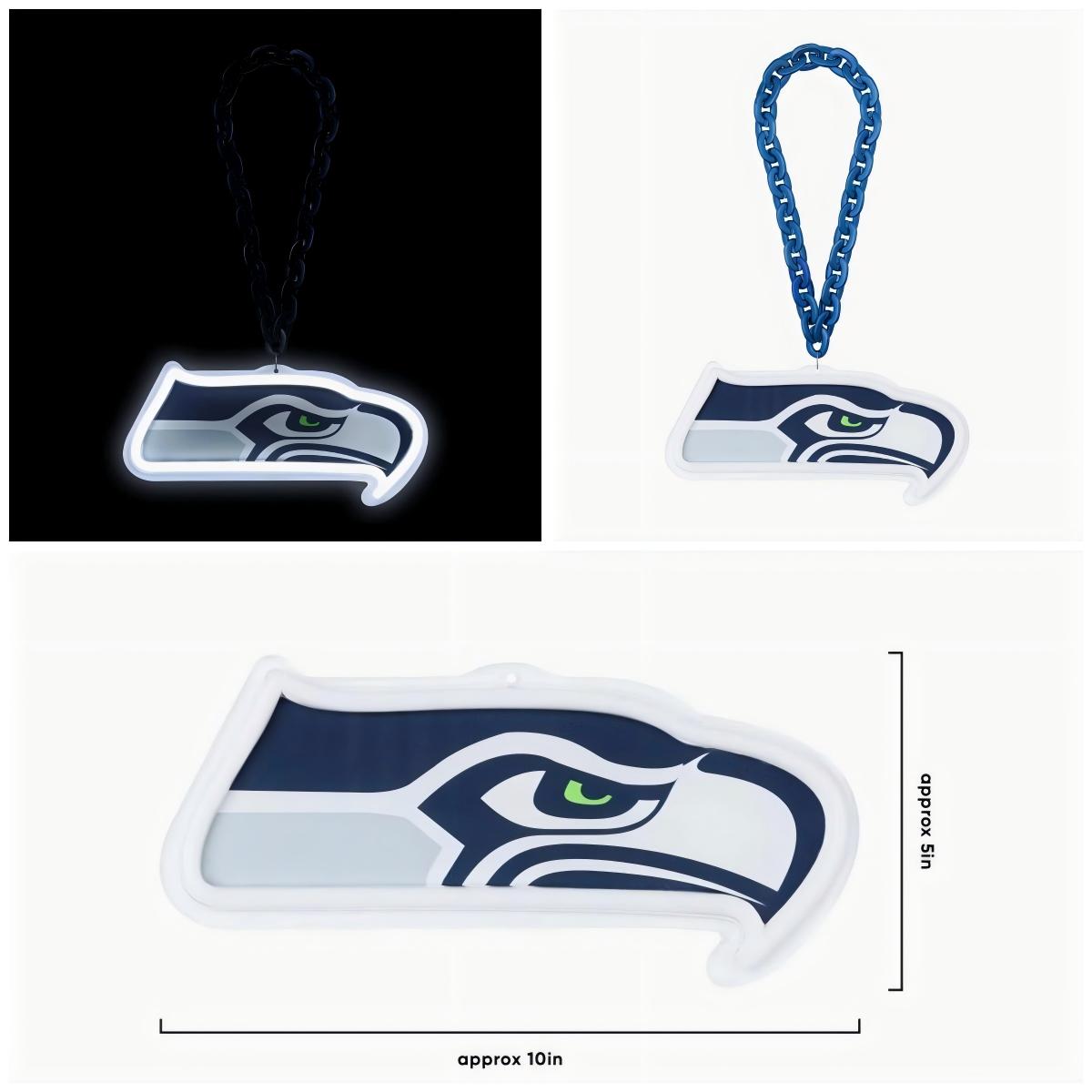 American football Big logo sign Most popular neon sign light Chains for fans