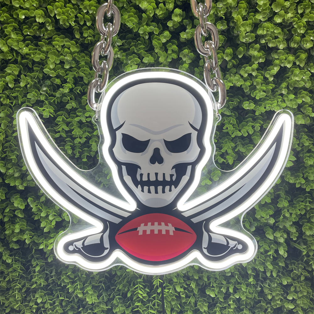 Illuminate Your Passion with an American Football Team Logo Neon Sign Chains for fans