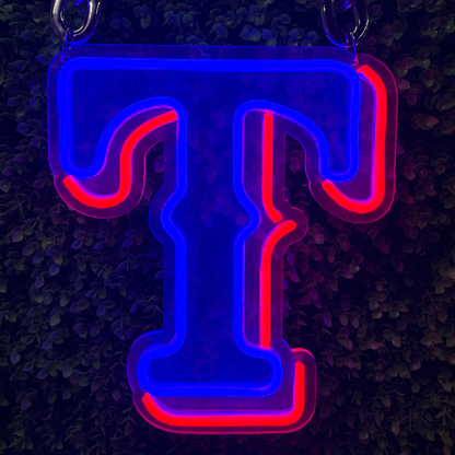 Texas Rangers neon light