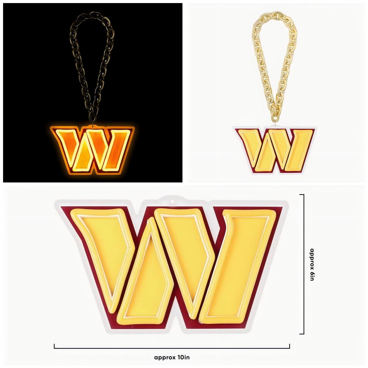 American football Big logo sign Most popular neon sign light Chains for fans