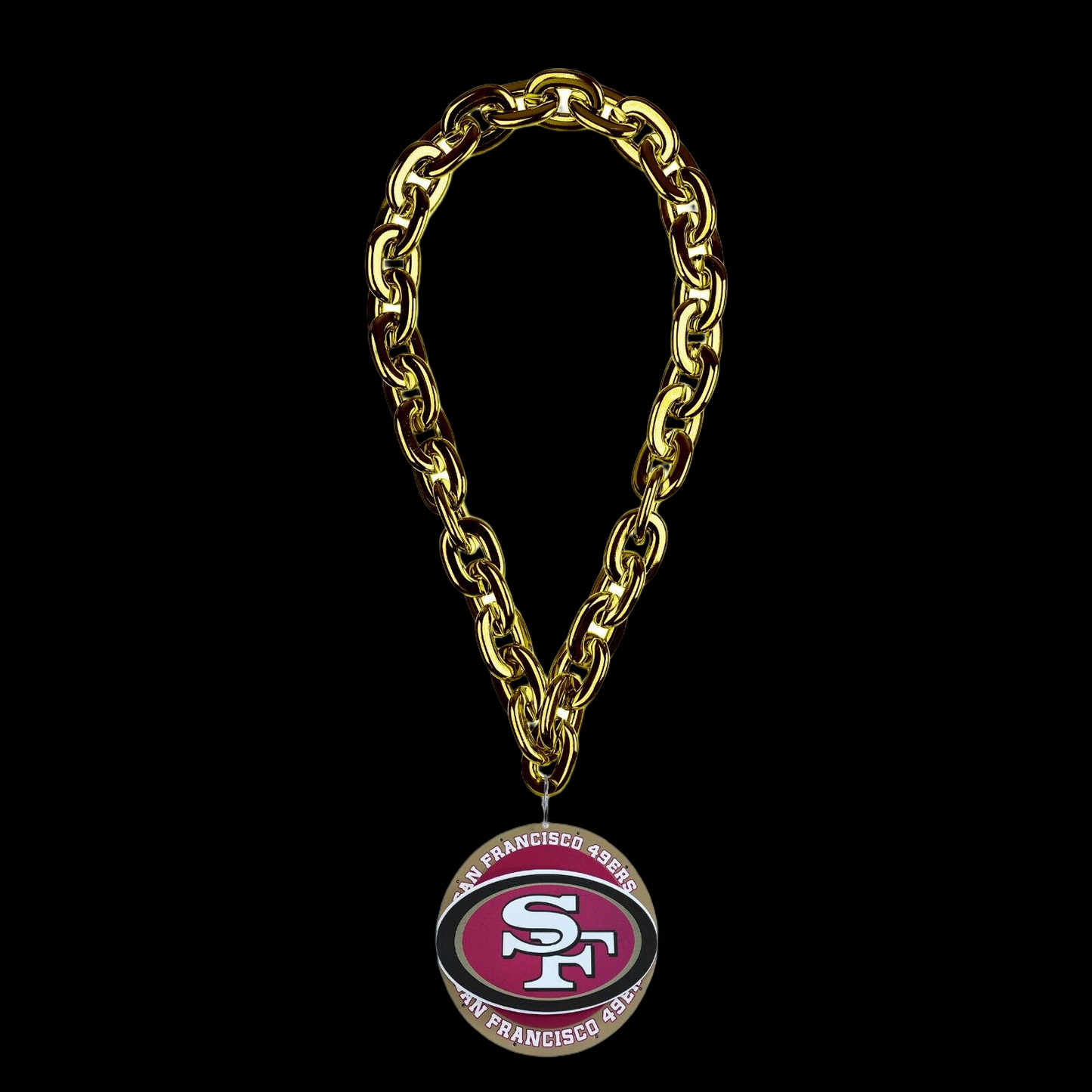 Showing off your passion to American football 49ers UV logo chains light up sign including necklace Chains for fans