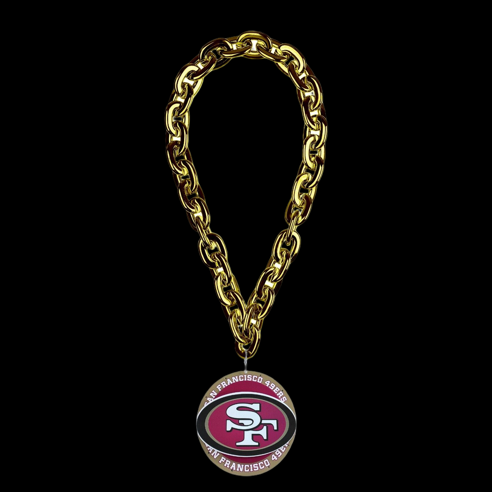 Showing off your passion to American football 49ers UV logo chains light up sign including necklace Chains for fans