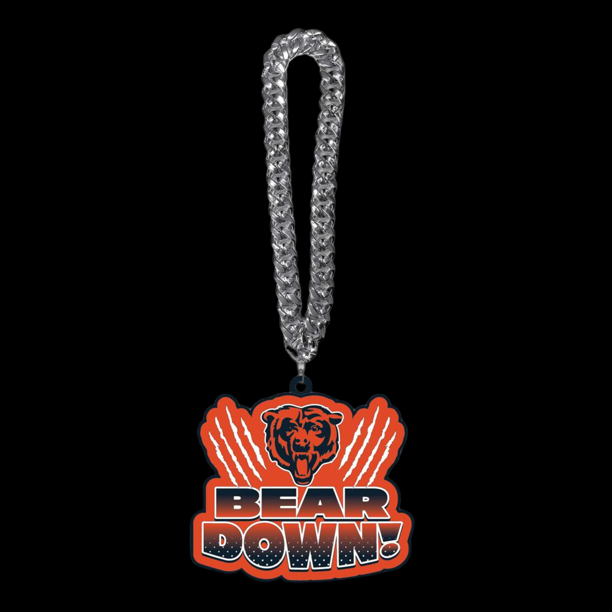Showing off your passion to American football Chicago Bears UV logo chains light up sign including necklace Chains for fans