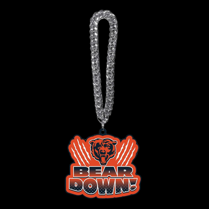 Showing off your passion to American football Chicago Bears UV logo chains light up sign including necklace Chains for fans