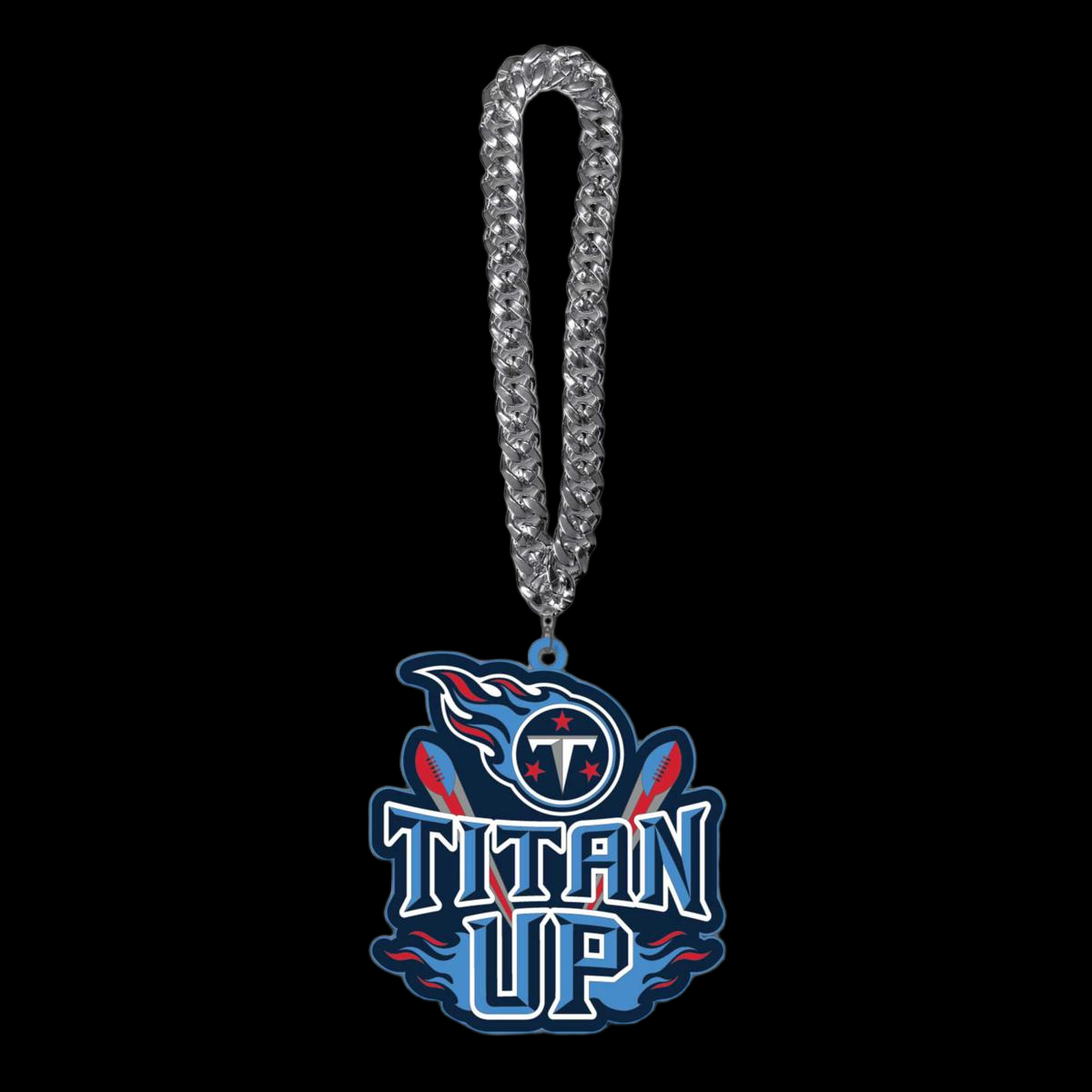 Showing off your passion to American football Tennessee Titans UV logo chains light up sign including necklace Chains for fans