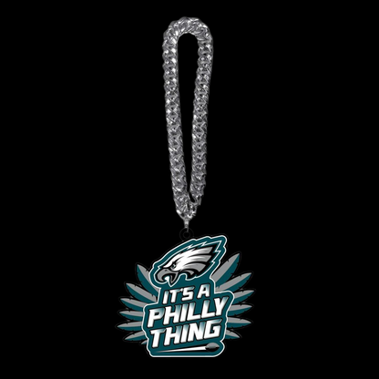 Showing off your passion to American football philadelphia eagle UV logo chains light up sign including necklace Chains for fans