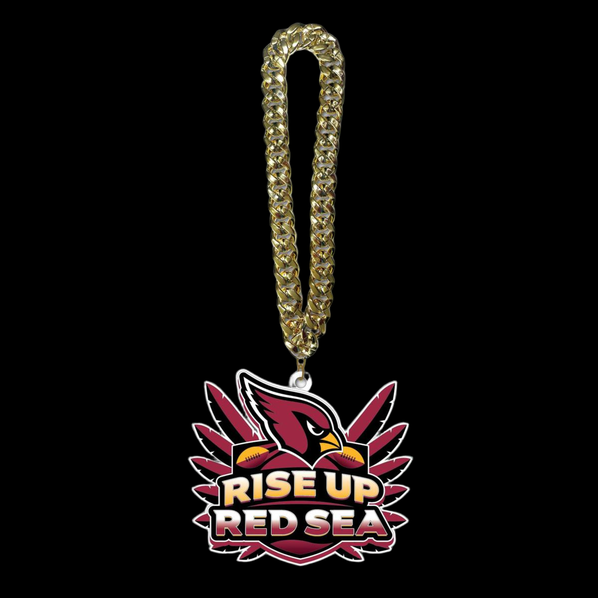 Showing off your passion to American football Arizona Cardinals UV logo chains light up sign including necklace Chains for fans