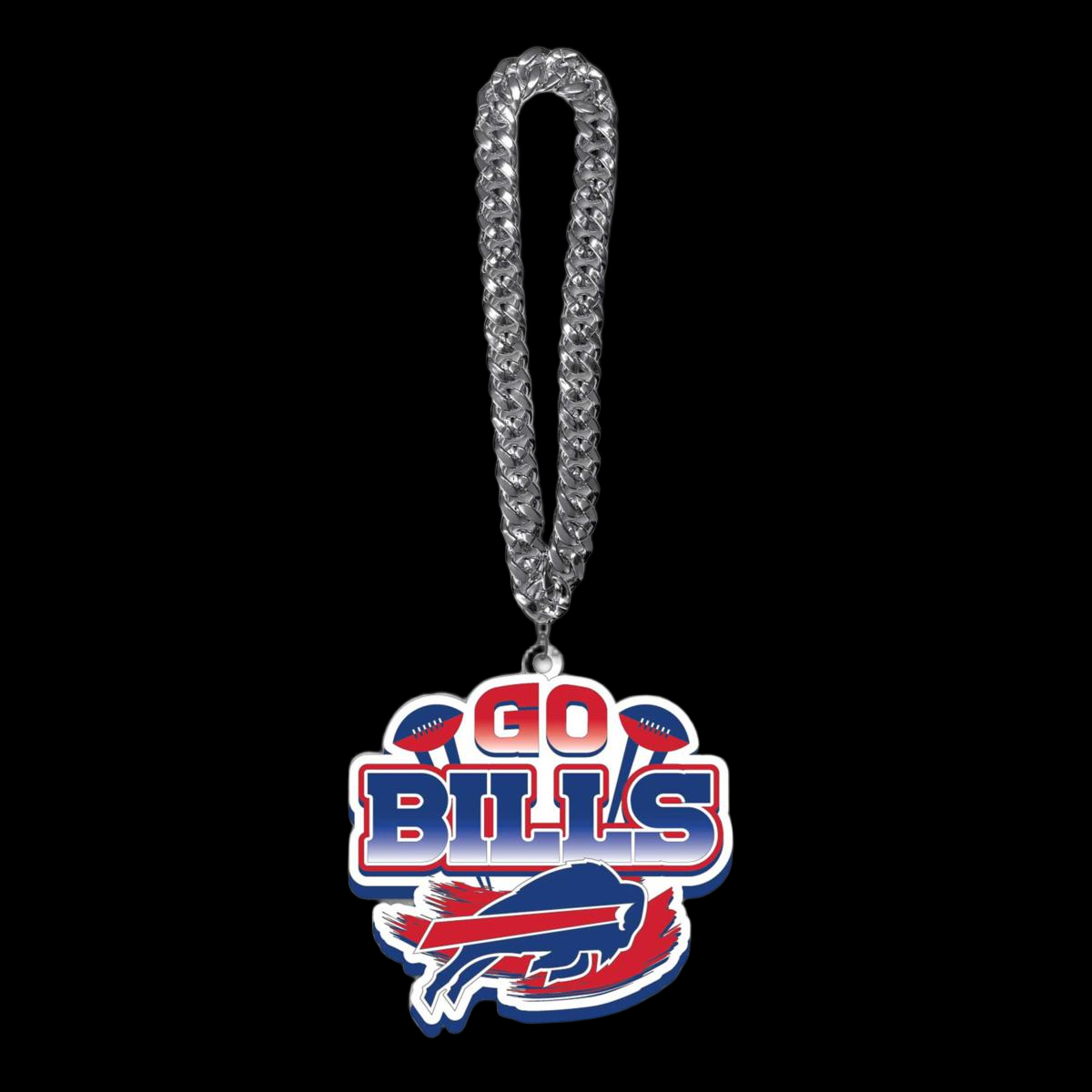 Showing off your passion to American football Buffalo Bills UV logo chains light up sign including necklace Chains for fans