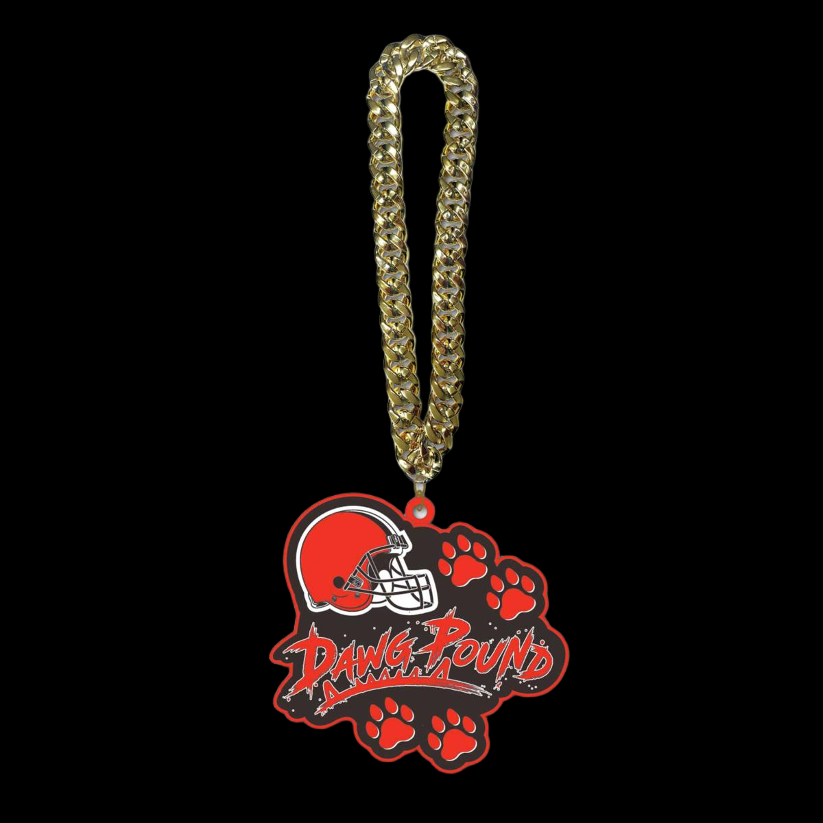 Showing off your passion to American football Cleveland Browns UV logo chains light up sign including necklace Chains for fans
