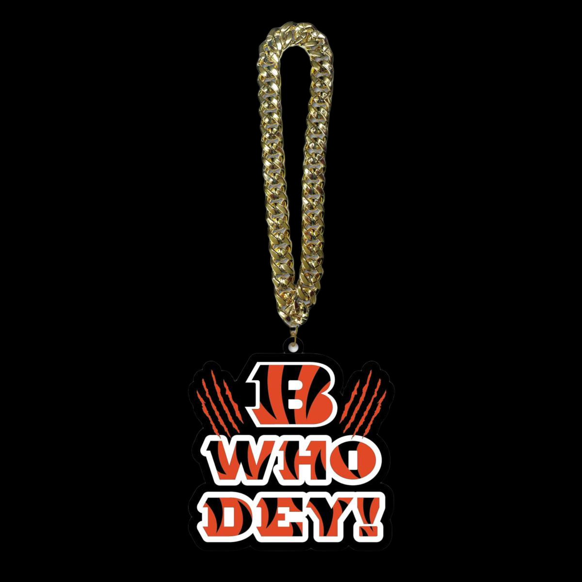 Showing off your passion to American football Cincinnati Bengals UV logo chains light up sign including necklace（副本） Chains for fans